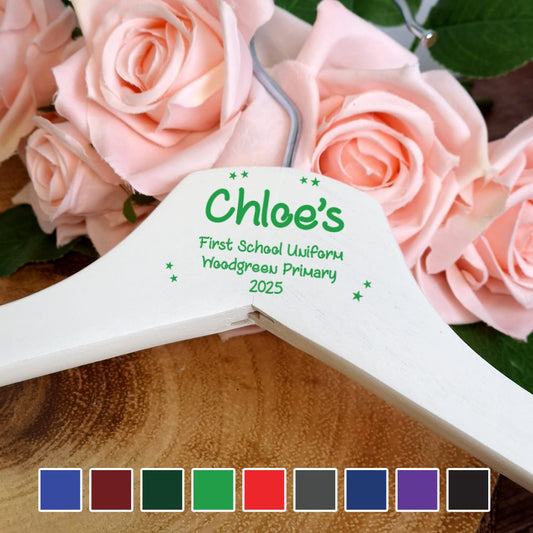 Personalised First School Uniform Hanger