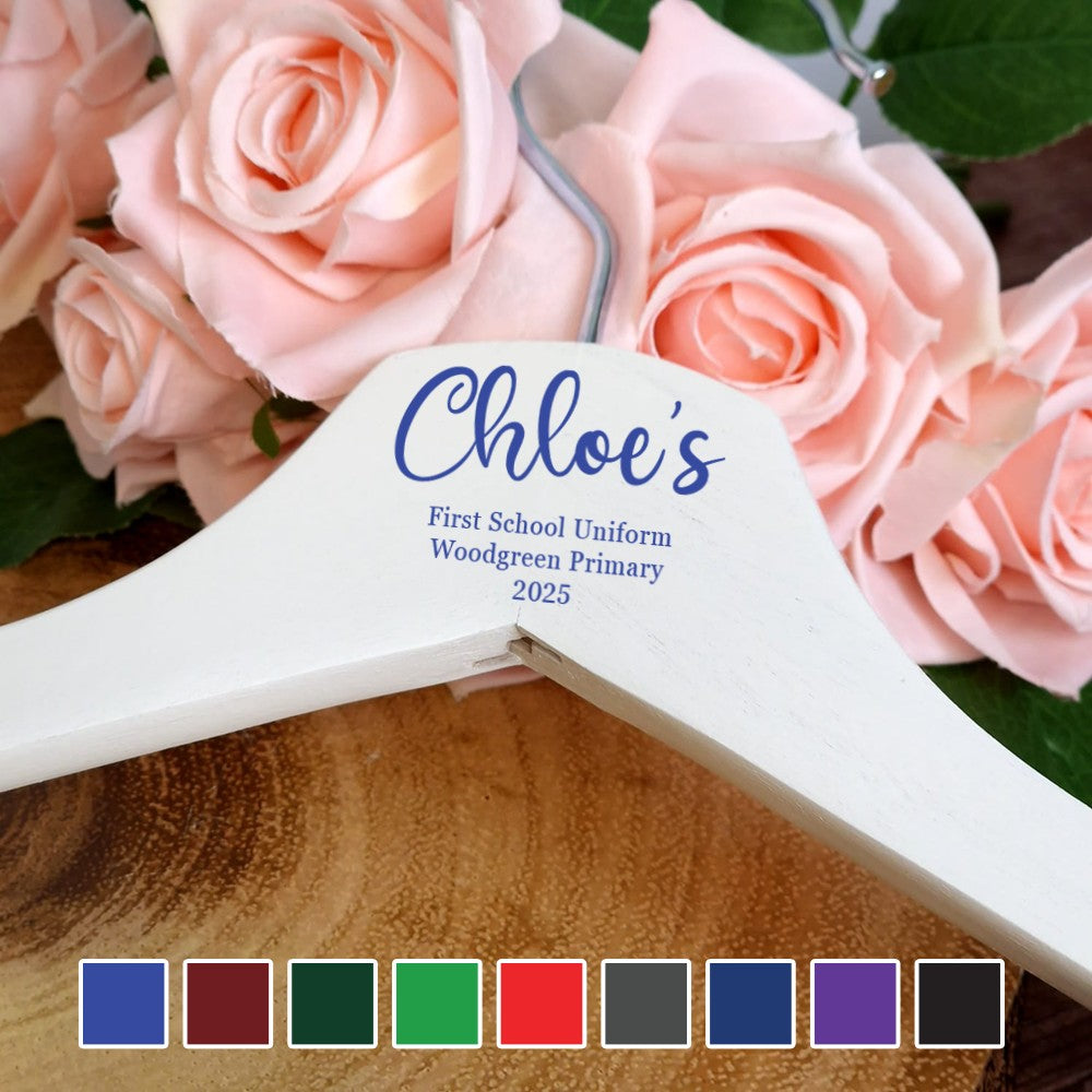 Personalised First School Uniform Hanger