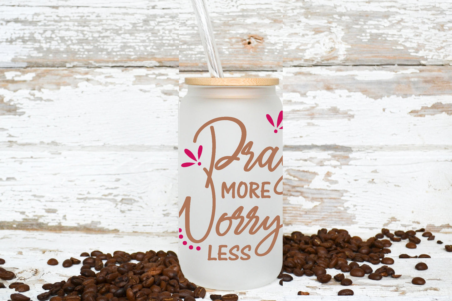 For The Love Of Jesus 16oz/475ml Frosted 'Libby' Glasses