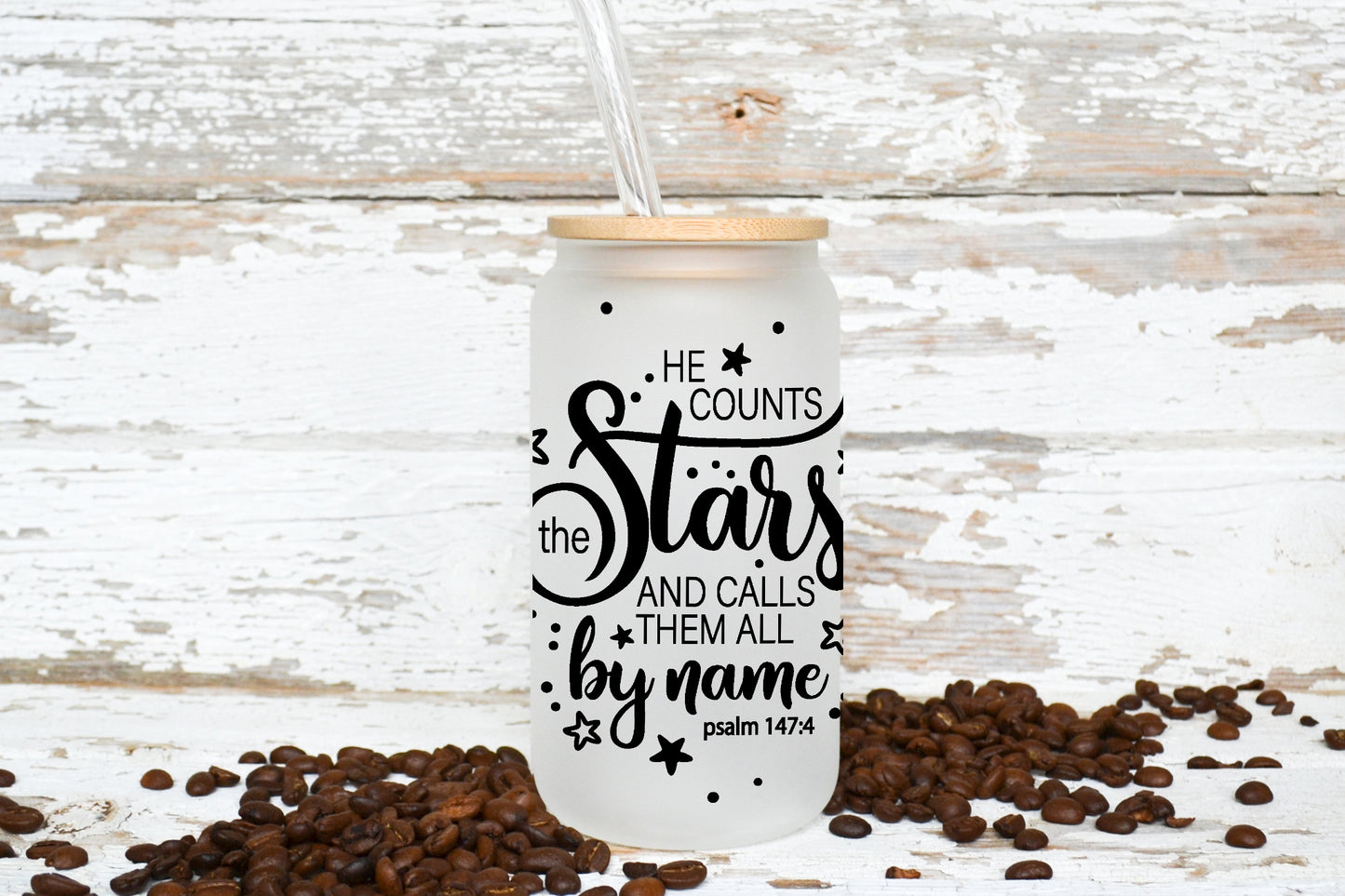 For The Love Of Jesus 16oz/475ml Frosted 'Libby' Glasses