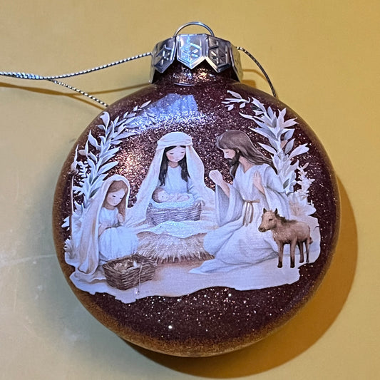 Glitter Bauble - Disc Shape