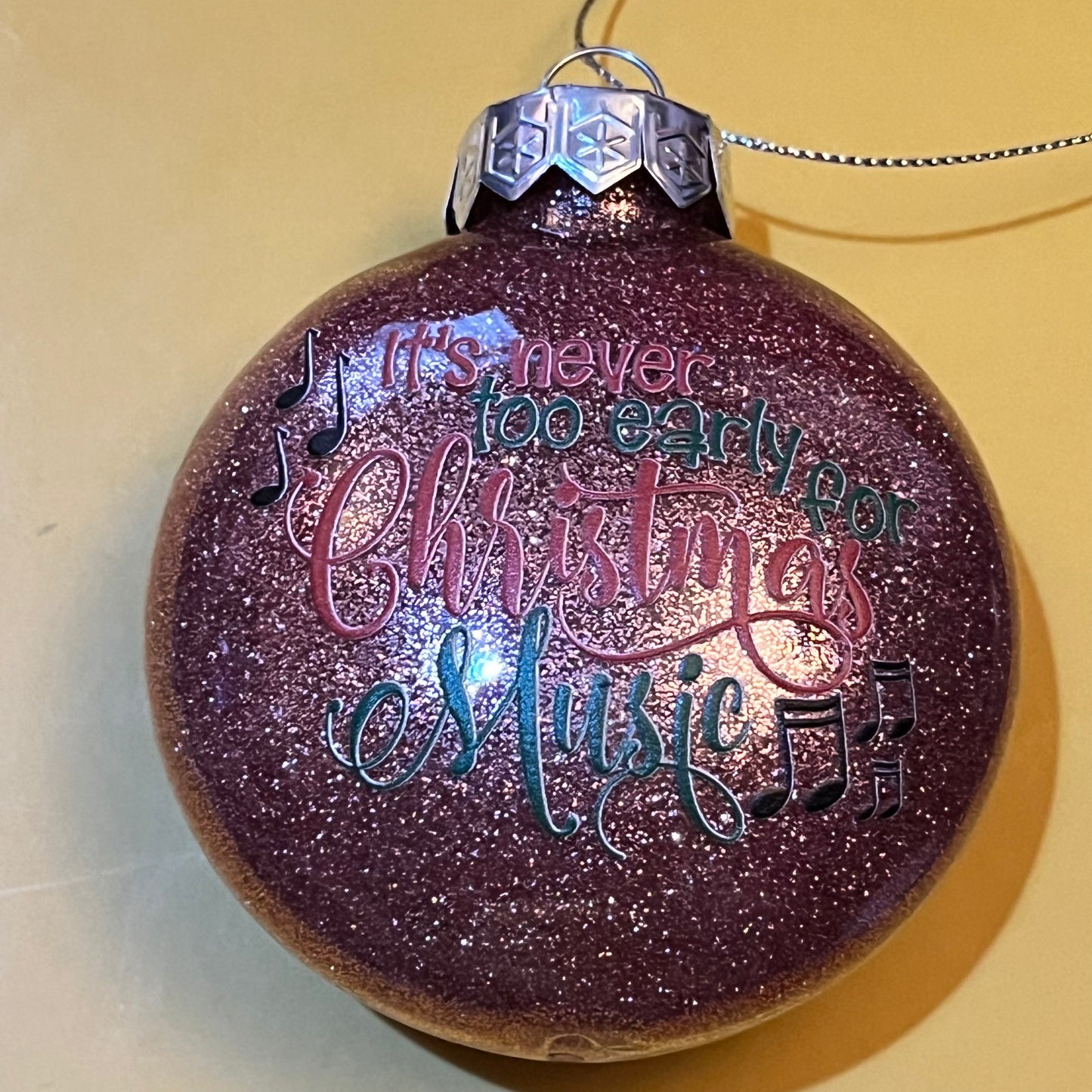 Glitter Bauble - Disc Shape