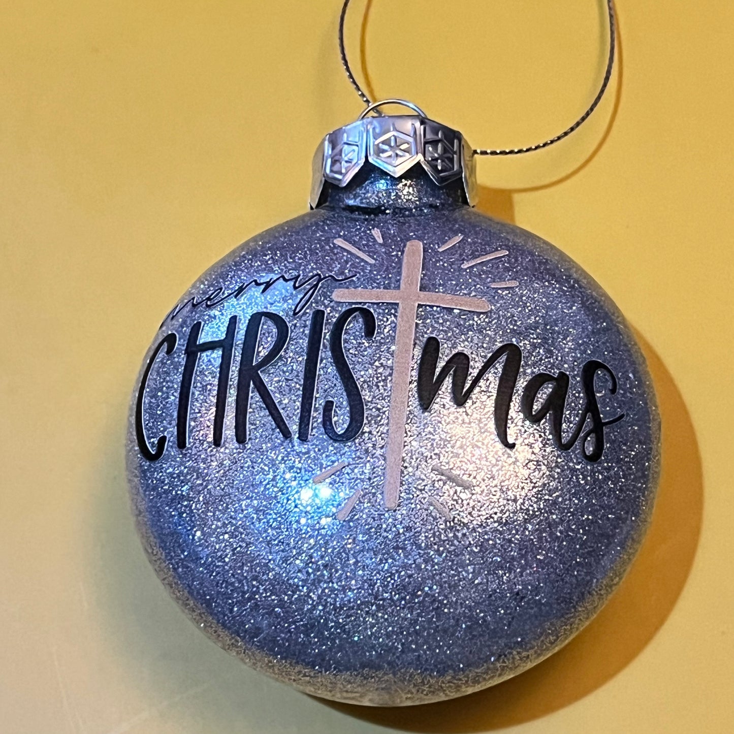 Glitter Bauble - Disc Shape
