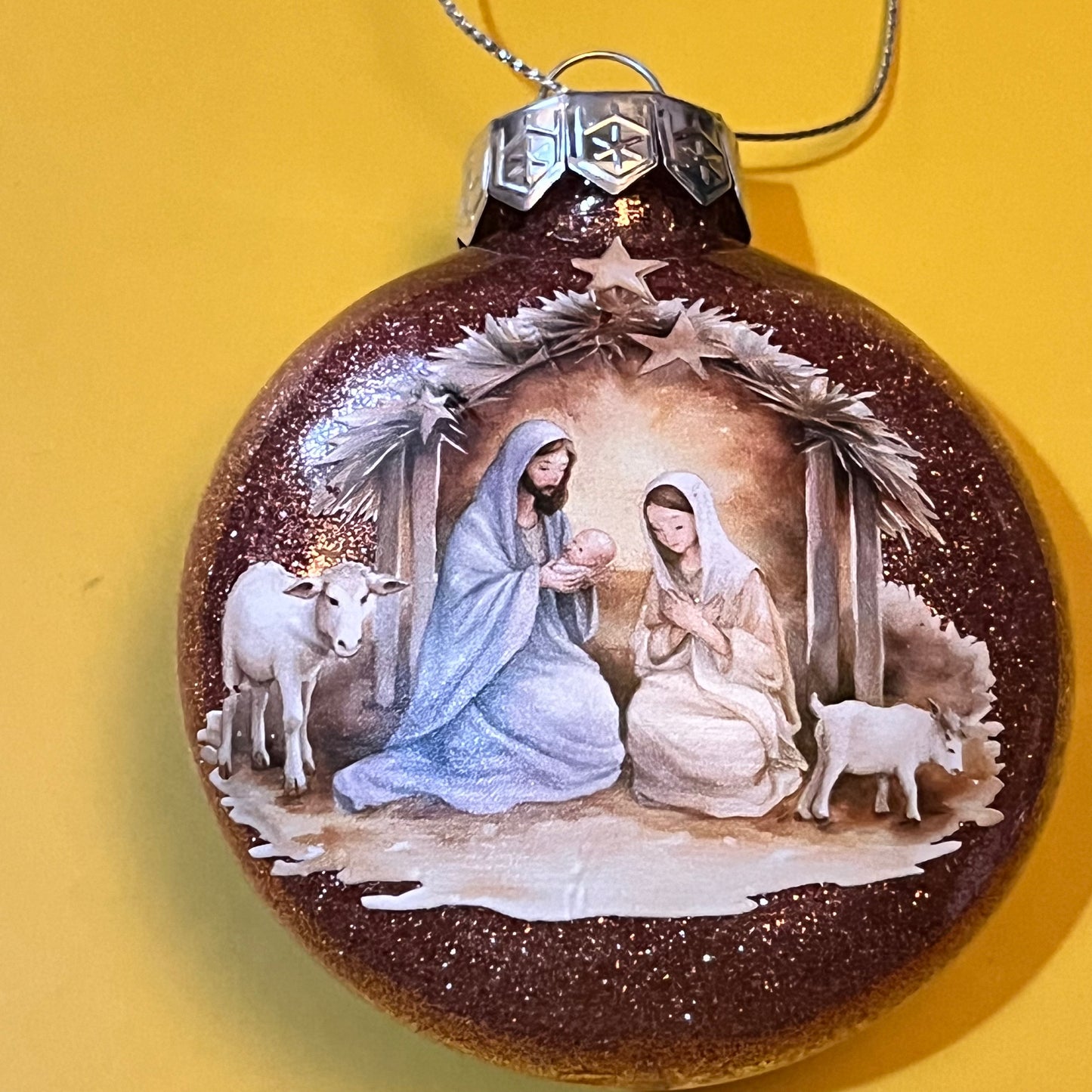 Glitter Bauble - Disc Shape