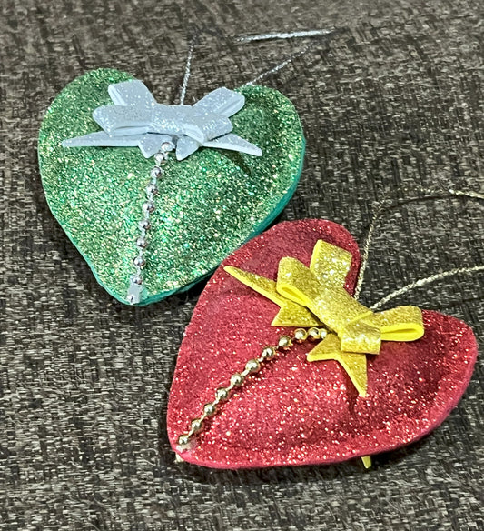 Padded Heart Christmas Tree Decoration