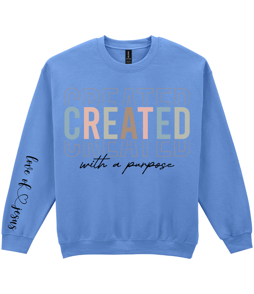 For The Love Of Jesus Sleeve Quote Sweatshirt - Created With Purpose