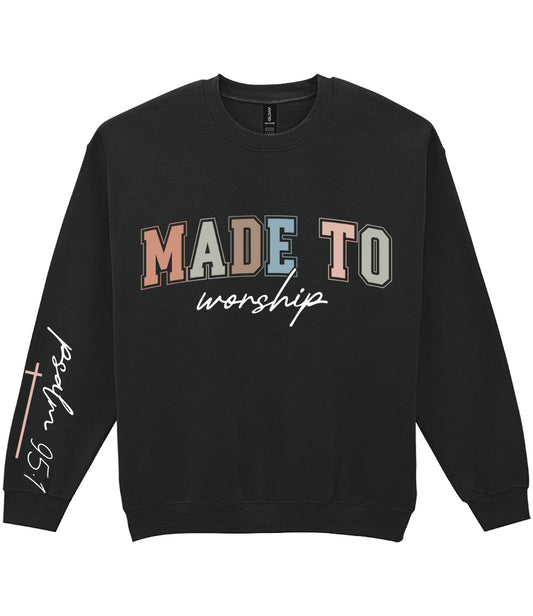 For The Love Of Jesus Sleeve Quote Sweatshirt - Made To Worship