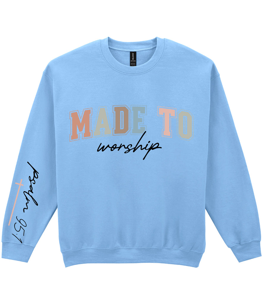 For The Love Of Jesus Sleeve Quote Sweatshirt - Made To Worship