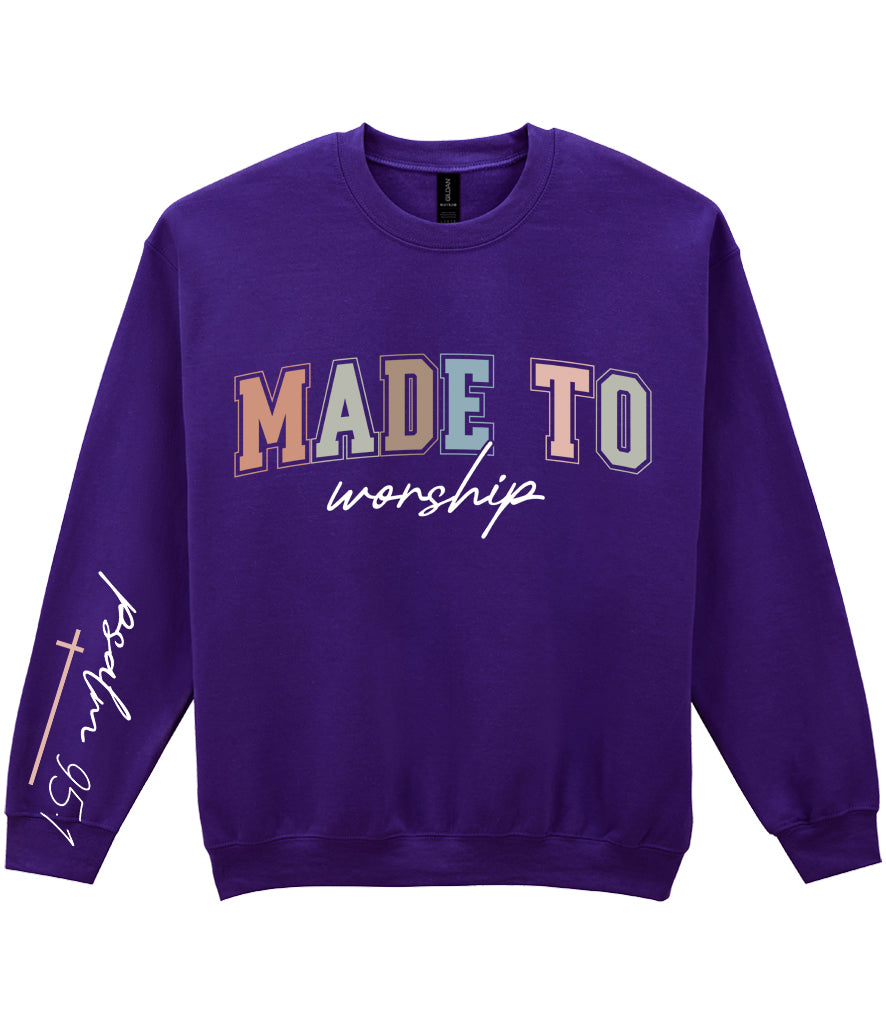 For The Love Of Jesus Sleeve Quote Sweatshirt - Made To Worship