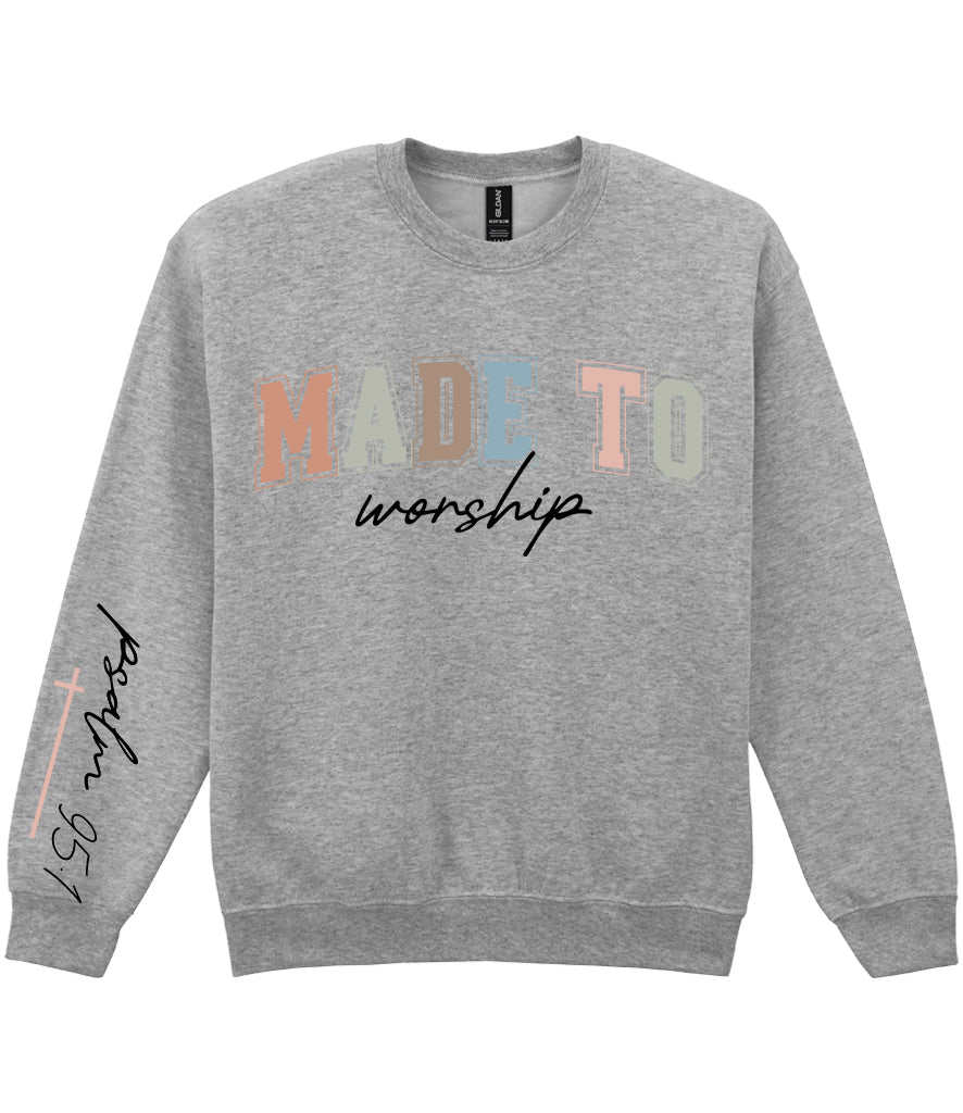 For The Love Of Jesus Sleeve Quote Sweatshirt - Made To Worship