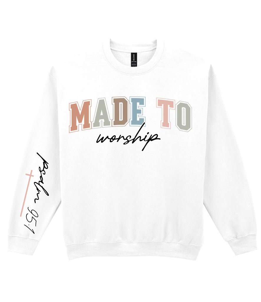 For The Love Of Jesus Sleeve Quote Sweatshirt - Made To Worship