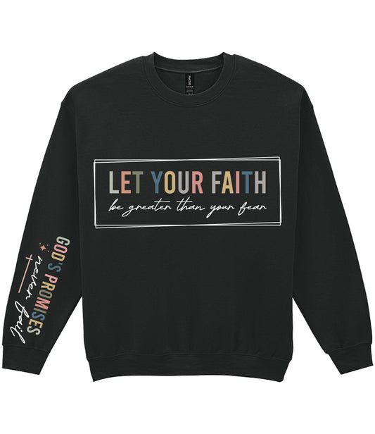 For The Love Of Jesus Sleeve Quote Sweatshirt - Let Your Faith