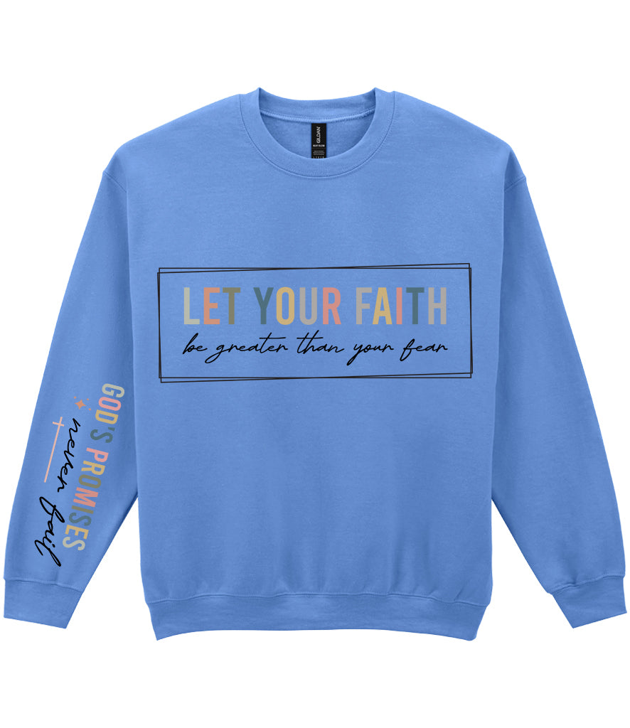 For The Love Of Jesus Sleeve Quote Sweatshirt - Let Your Faith