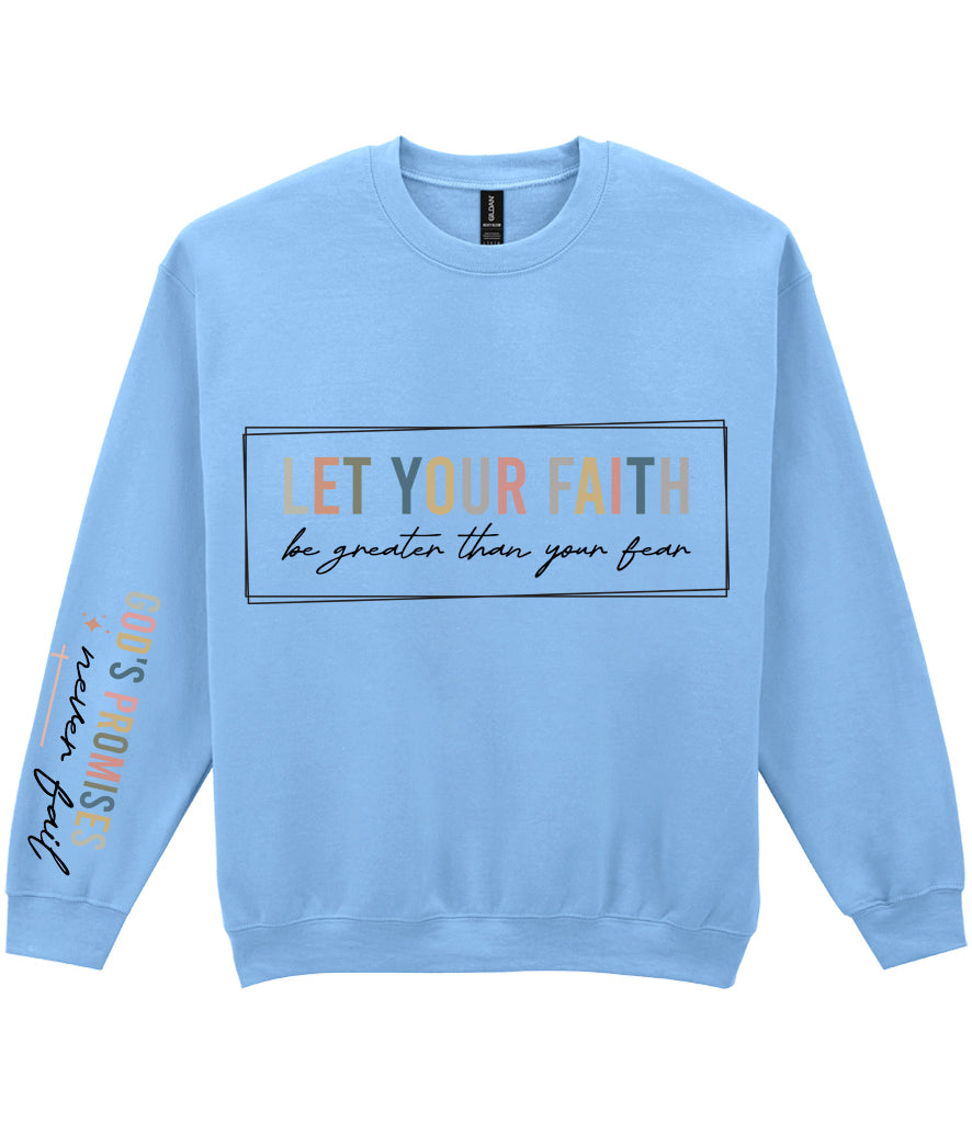 For The Love Of Jesus Sleeve Quote Sweatshirt - Let Your Faith