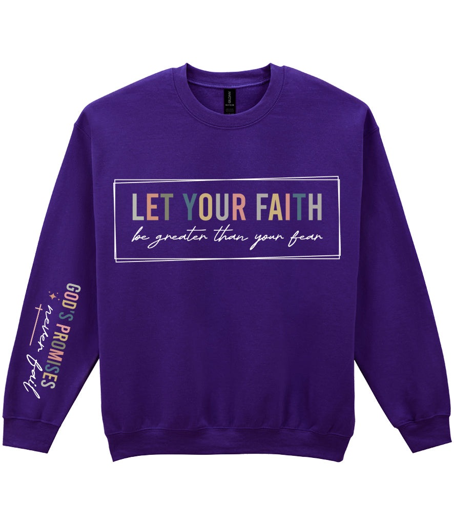 For The Love Of Jesus Sleeve Quote Sweatshirt - Let Your Faith