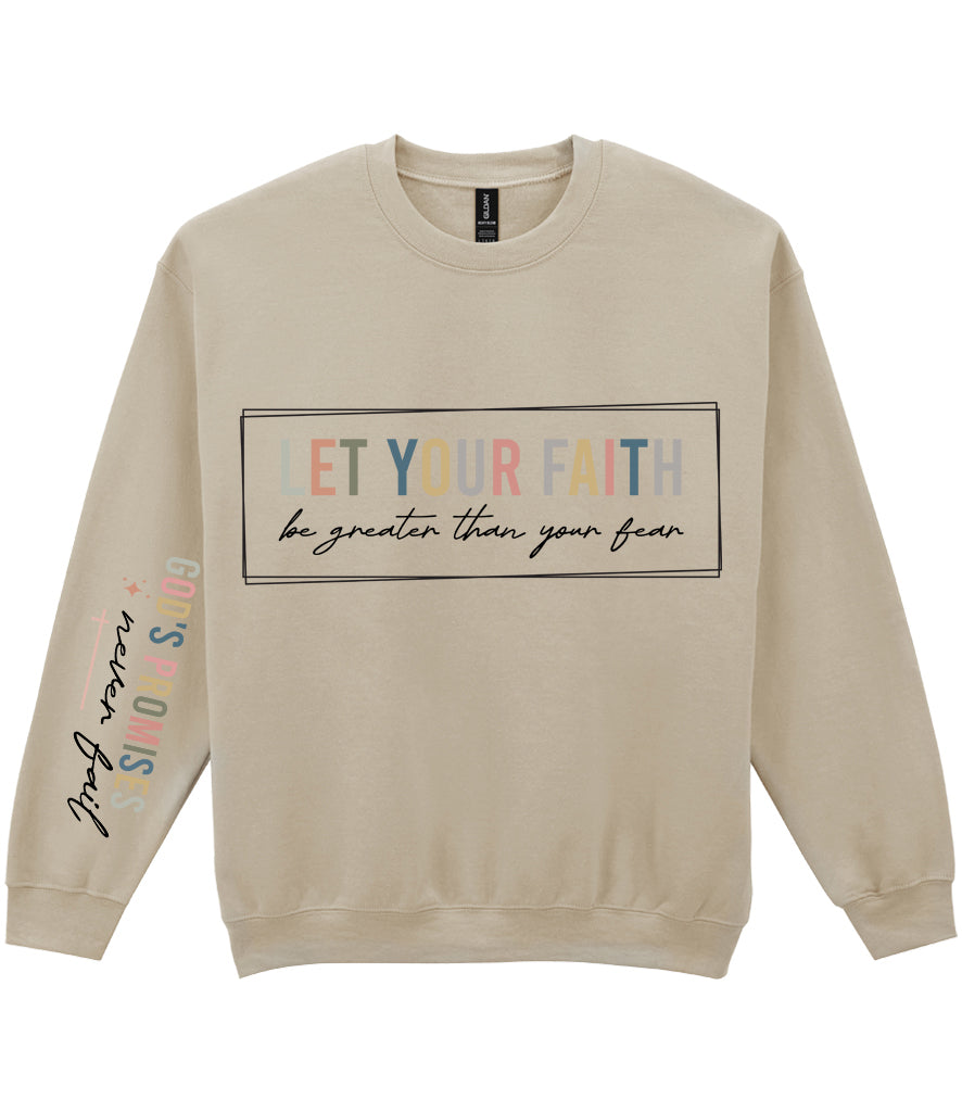For The Love Of Jesus Sleeve Quote Sweatshirt - Let Your Faith