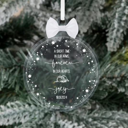 10cm Memorial Christmas Tree Decorations - Baby