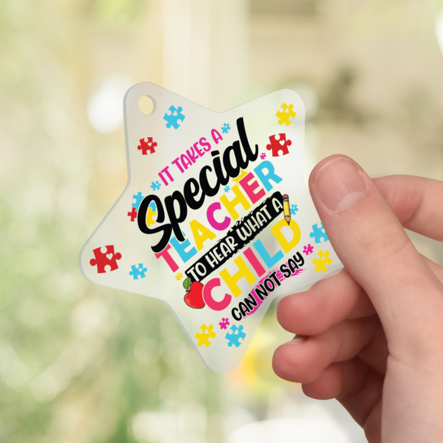 Teacher Keyrings - Star Shaped 6cm