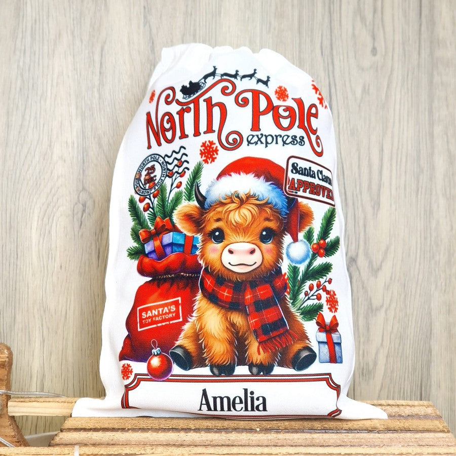 Personalised Drawstring Santa Sack