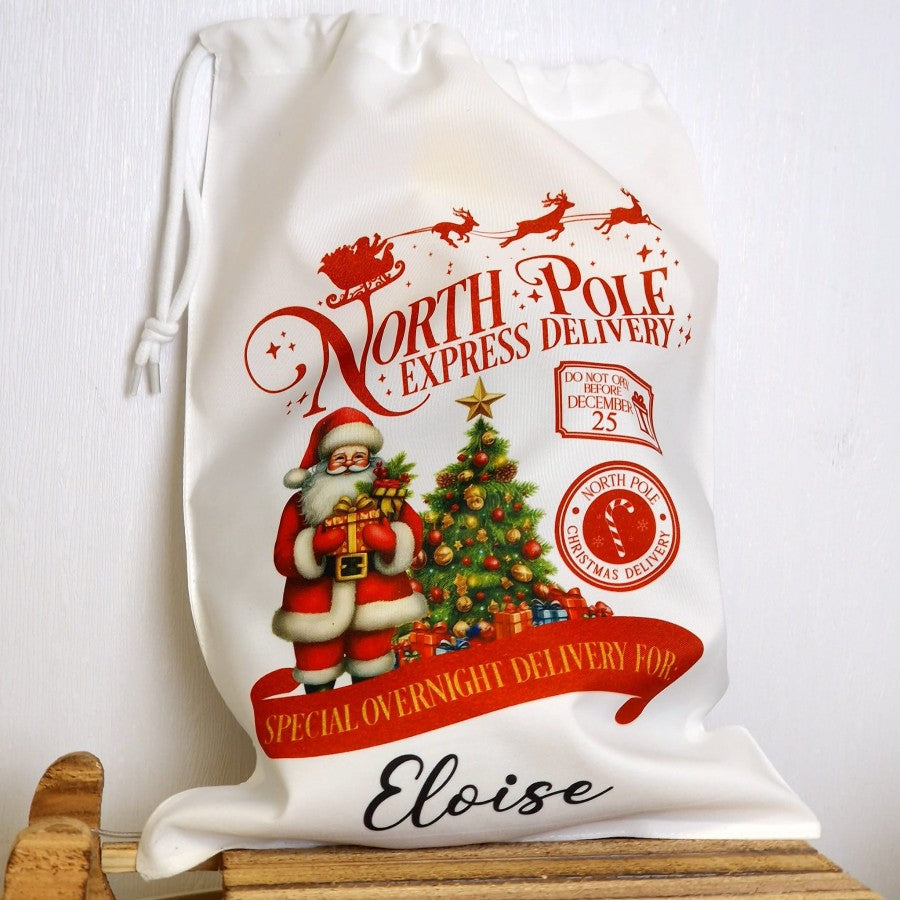 Personalised Drawstring Santa Sack