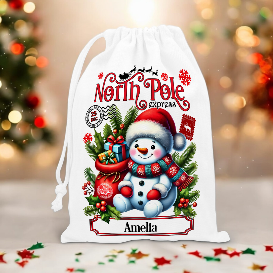 Personalised Drawstring Santa Sack