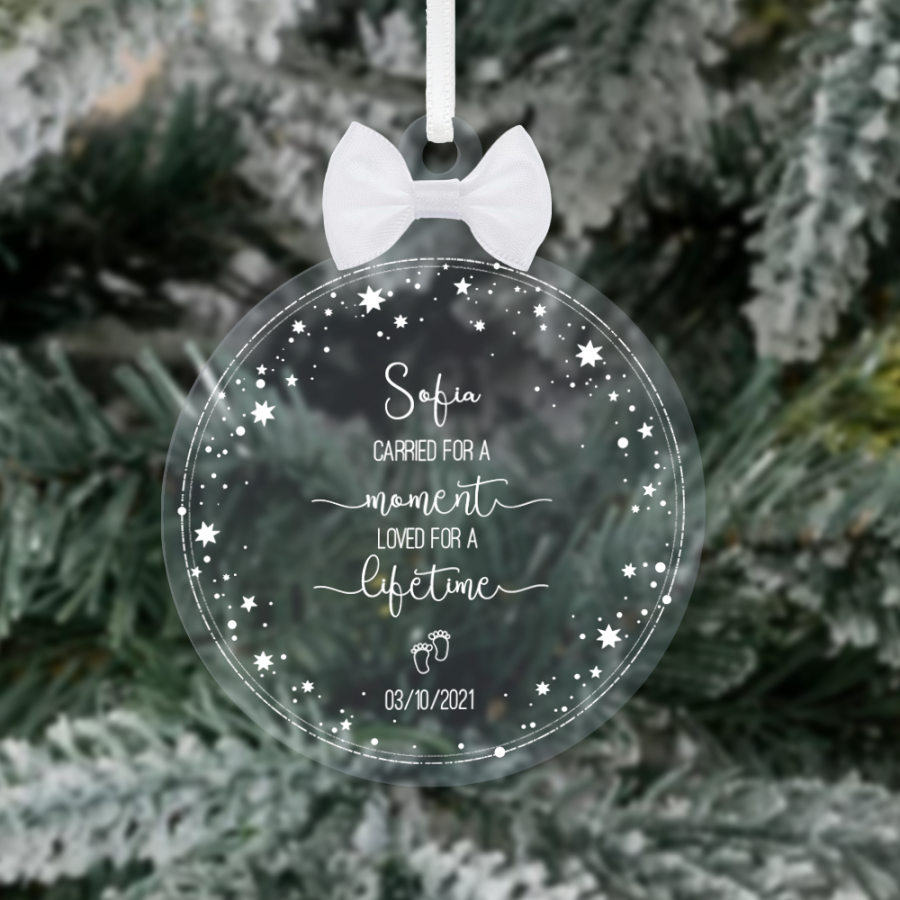 10cm Memorial Christmas Tree Decorations - Baby