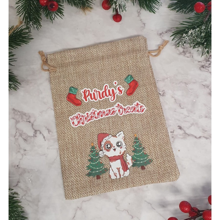 Personalised Pet Treats Jute Sack