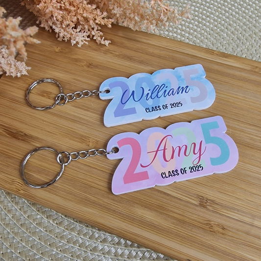 Personalised Class Of 2025 Keyrings