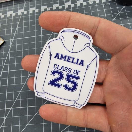 Personalised School Leaver Hoodie Keyrings
