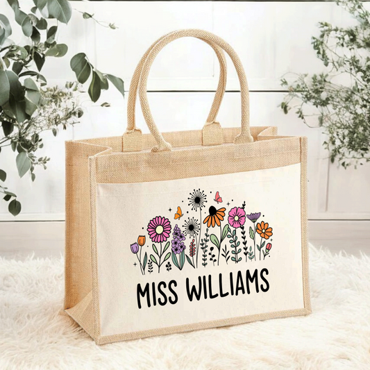 Teacher Jute Shopper Bag