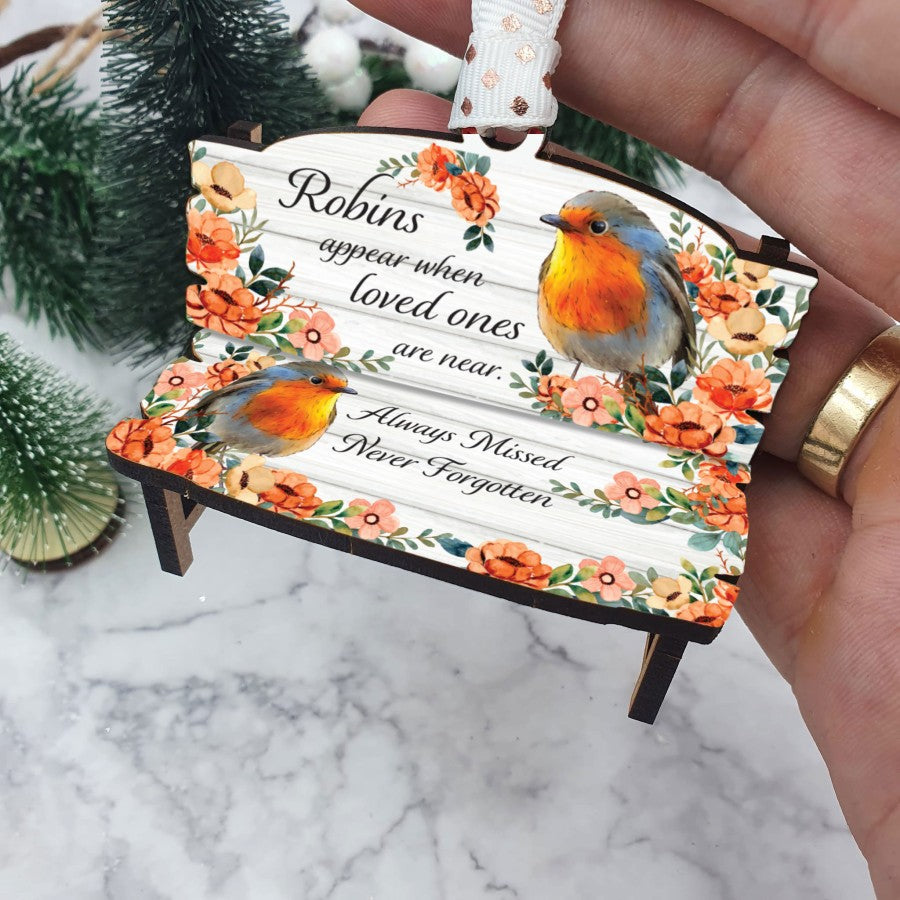 Hanging Memorial Bench Christmas Tree Decoration