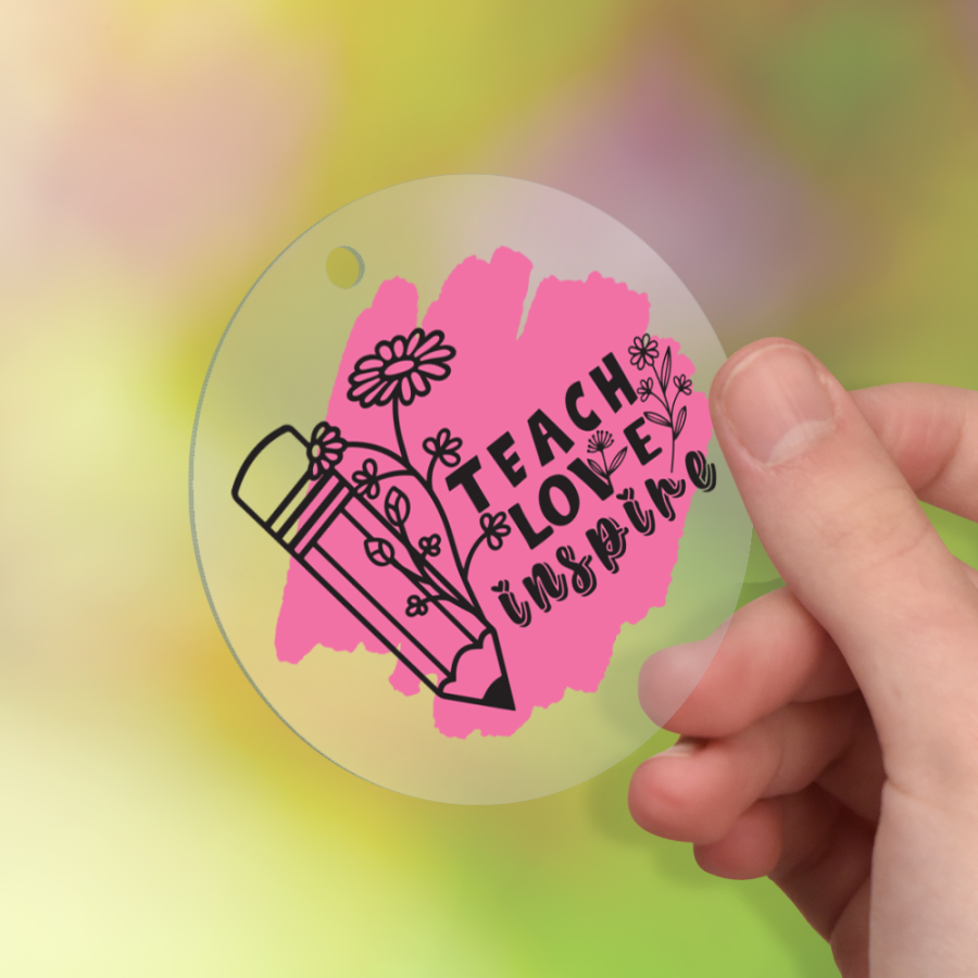 Teacher Keyrings - Circle Shaped 6cm