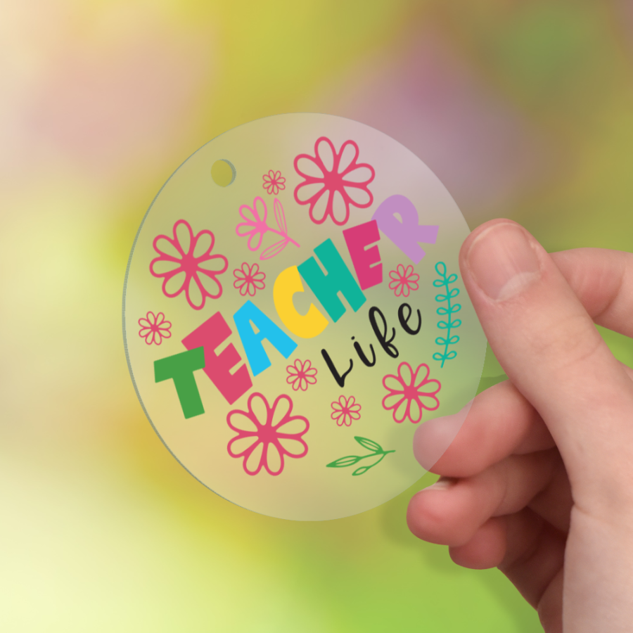 Teacher Keyrings - Circle Shaped 6cm