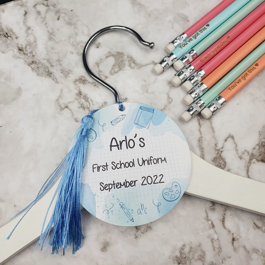 Personalised First School Uniform Hanger Disc