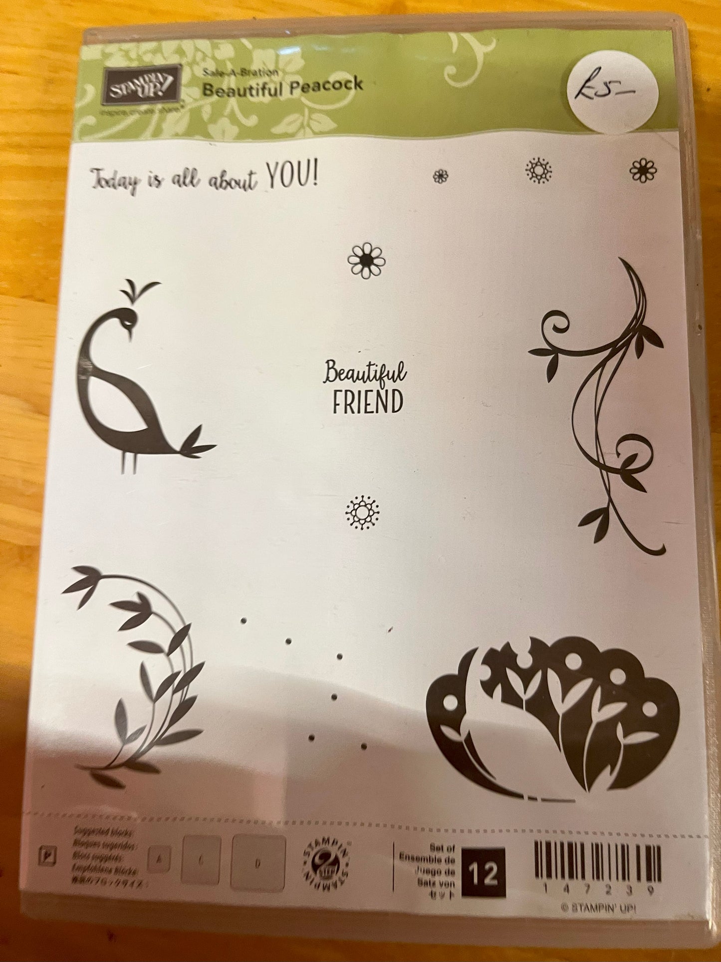 Beautiful Peacock Sale-A-Bration Stamp Set