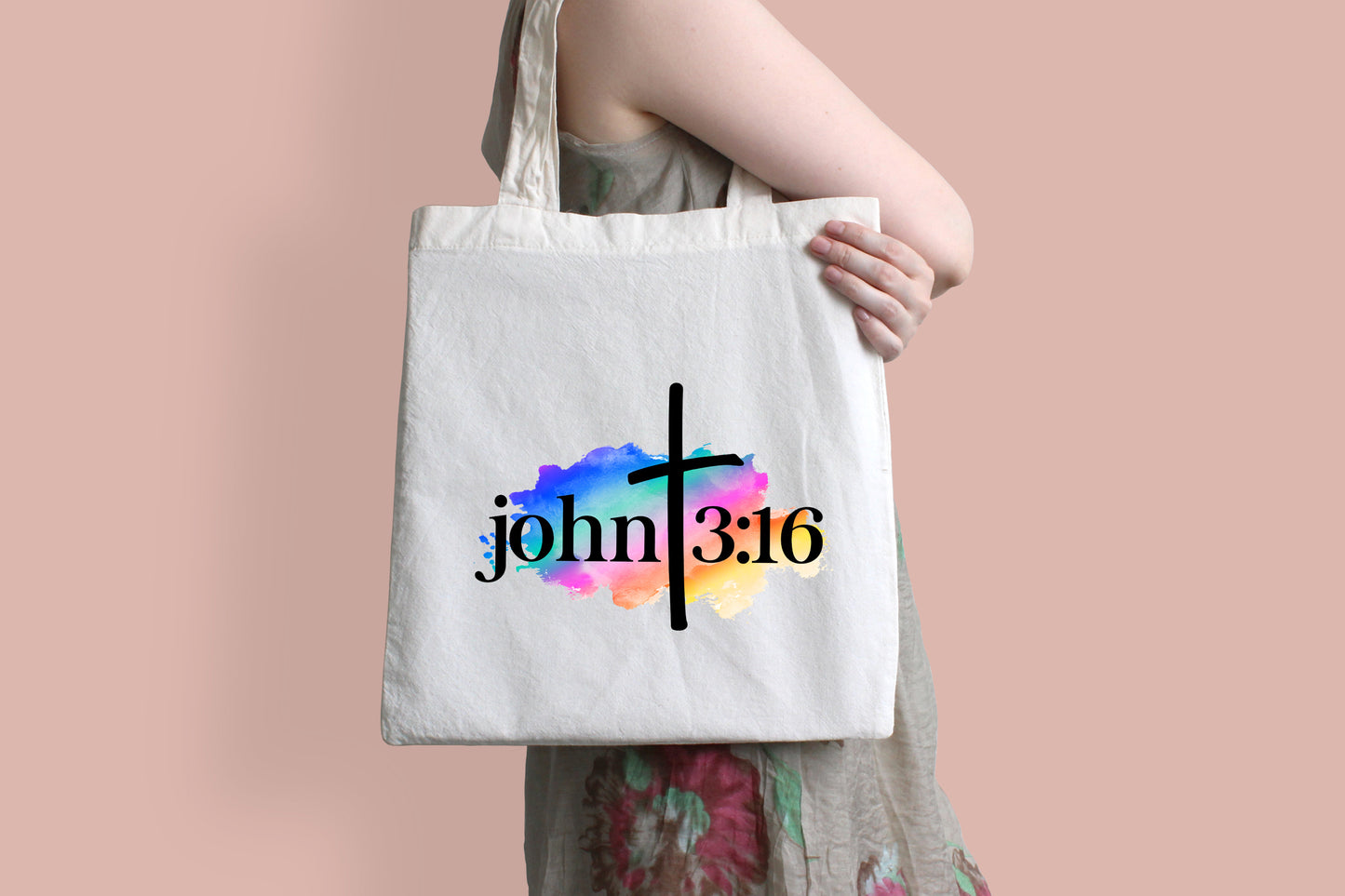 Christian Faith Range Luxury White Soft Tote Bag (42x38cm)