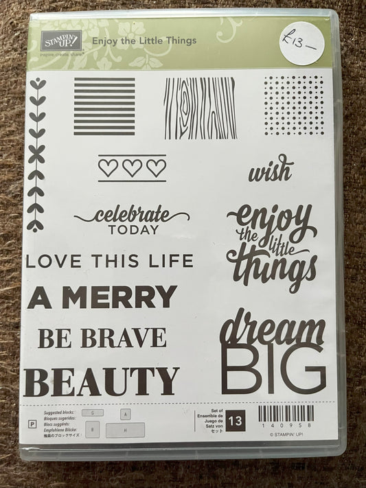 Enjoy The Little Things Stamp Set