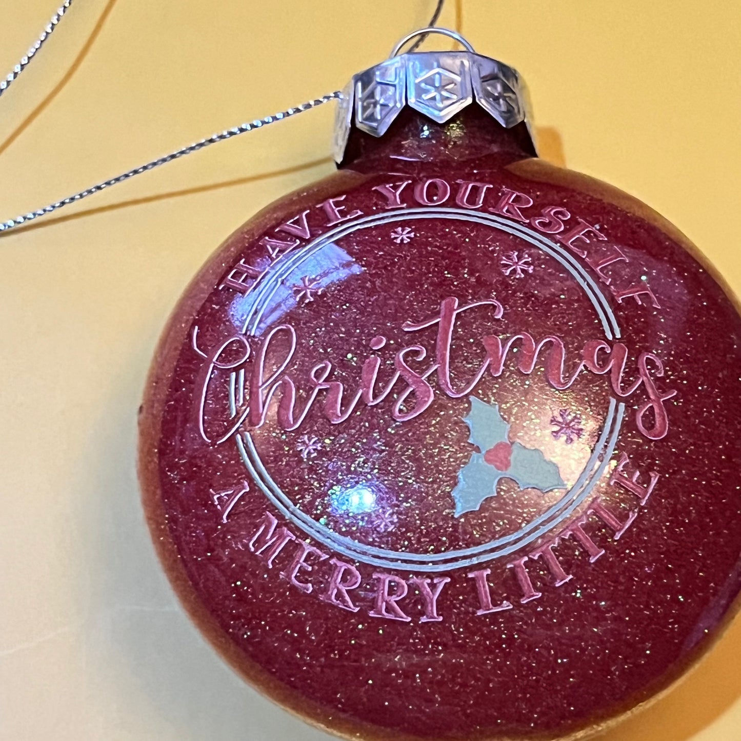 Glitter Bauble - Disc Shape