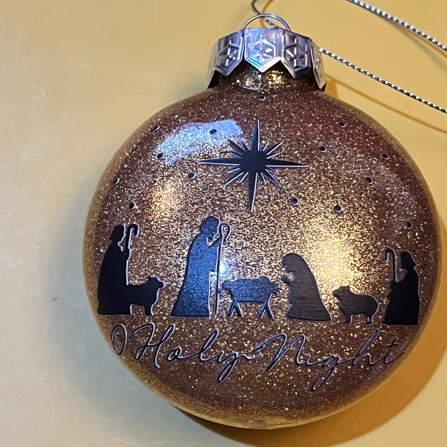 Glitter Bauble - Disc Shape