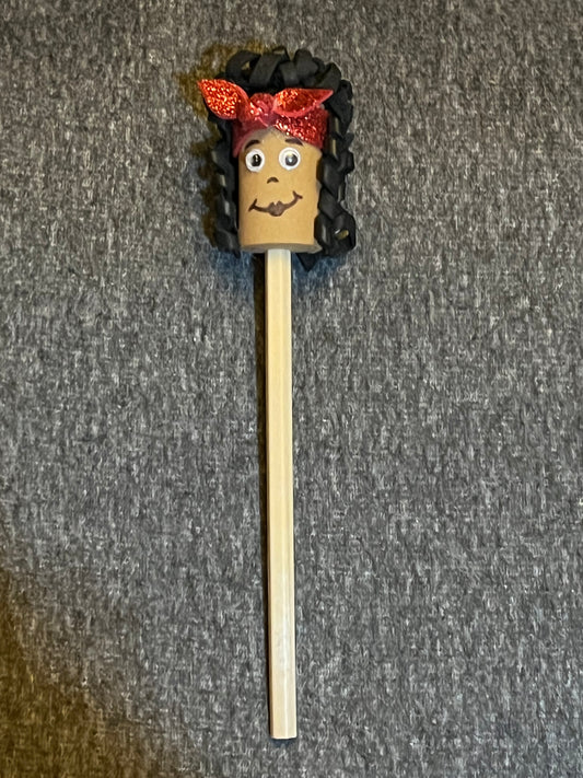 Rolled Female Pencil Toppers