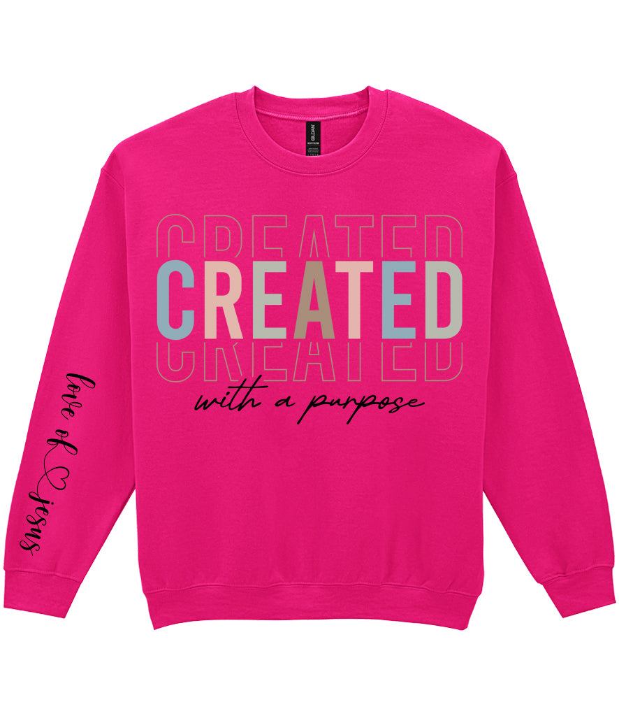 For The Love Of Jesus Sleeve Quote Sweatshirt - Created With Purpose