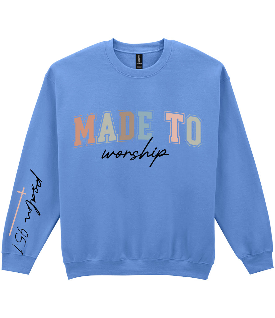 For The Love Of Jesus Sleeve Quote Sweatshirt - Made To Worship