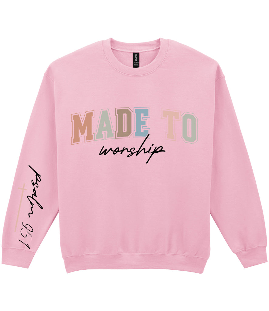 For The Love Of Jesus Sleeve Quote Sweatshirt - Made To Worship