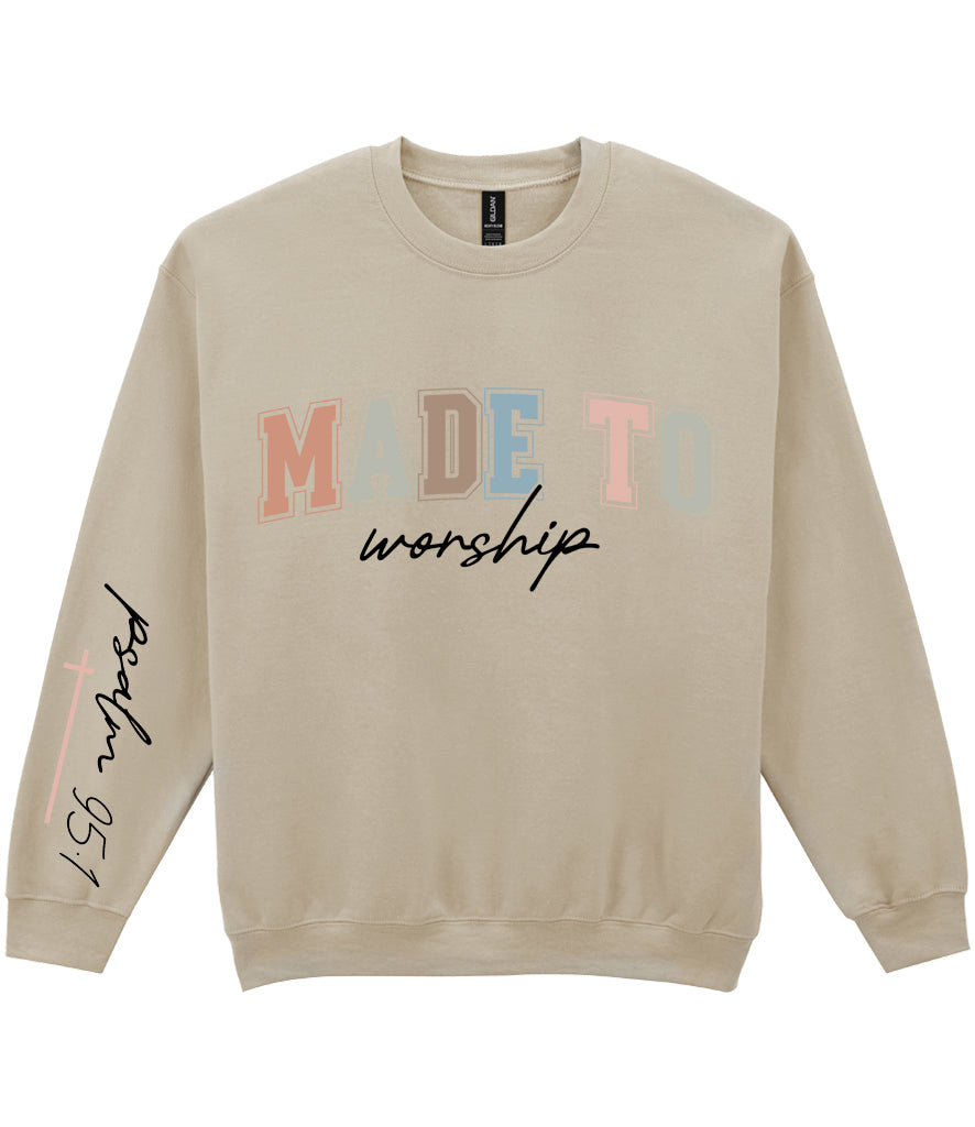 For The Love Of Jesus Sleeve Quote Sweatshirt - Made To Worship