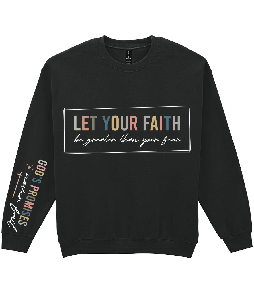 For The Love Of Jesus Sleeve Quote Sweatshirt - Let Your Faith