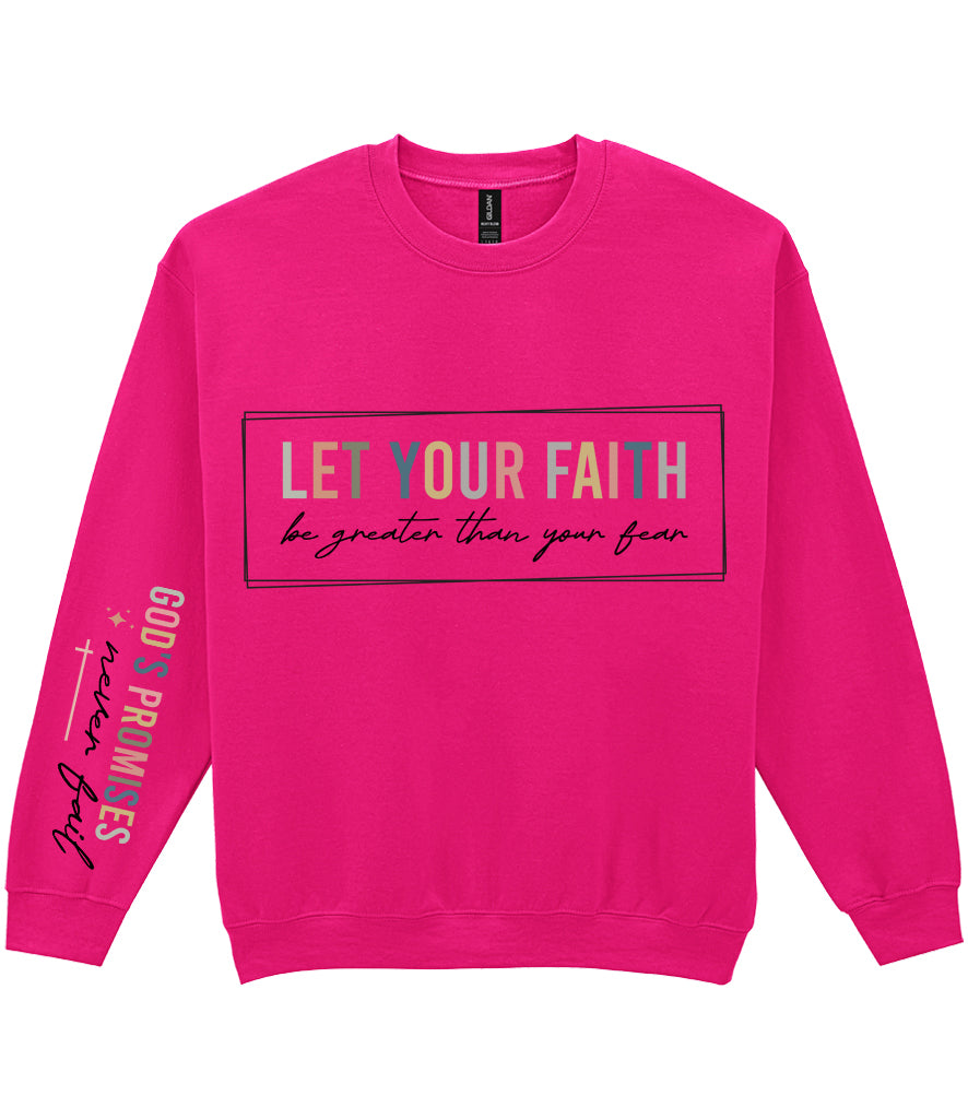 For The Love Of Jesus Sleeve Quote Sweatshirt - Let Your Faith