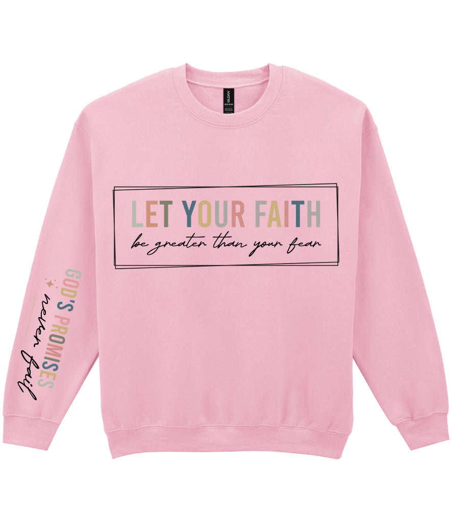 For The Love Of Jesus Sleeve Quote Sweatshirt - Let Your Faith