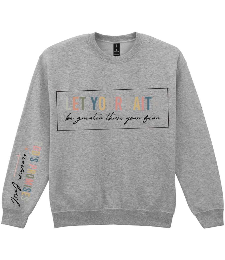 For The Love Of Jesus Sleeve Quote Sweatshirt - Let Your Faith
