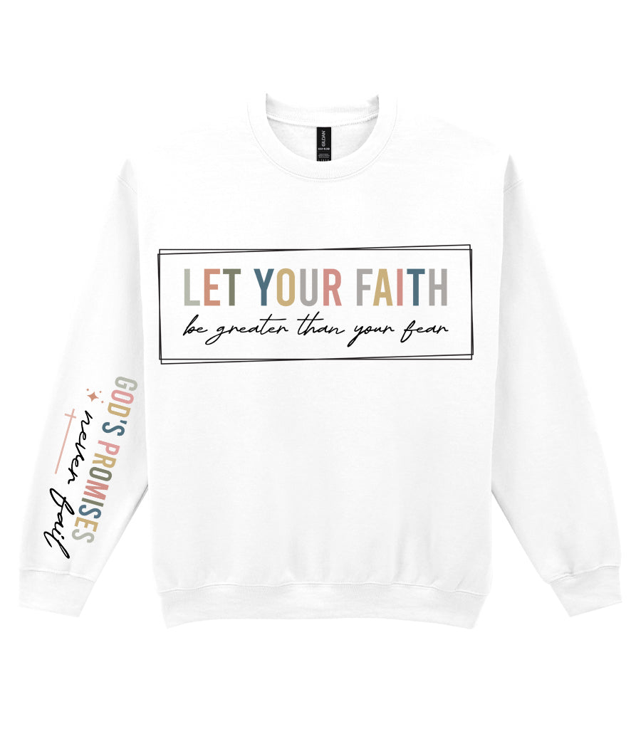 For The Love Of Jesus Sleeve Quote Sweatshirt - Let Your Faith