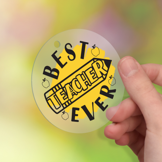 Teacher Keyrings - Circle Shaped 6cm